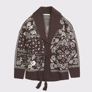 Abercrombie Bandanna Print Cardigan